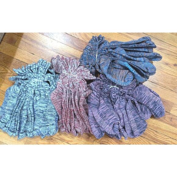 4 Color Pairs BOMBAS Performance Gripper Honeycomb Crew Socks L 6-12 - Picture 8 of 8